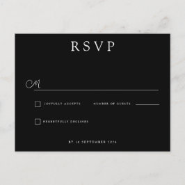 Custom Minimalist Wedding RSVP Ankündigungspostkarte