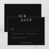 Custom Minimalist Wedding RSVP Ankündigungspostkarte (Vorne/Hinten)