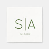 Custom Minimalistic Cocktail Napkins Serviette (Vorderseite)