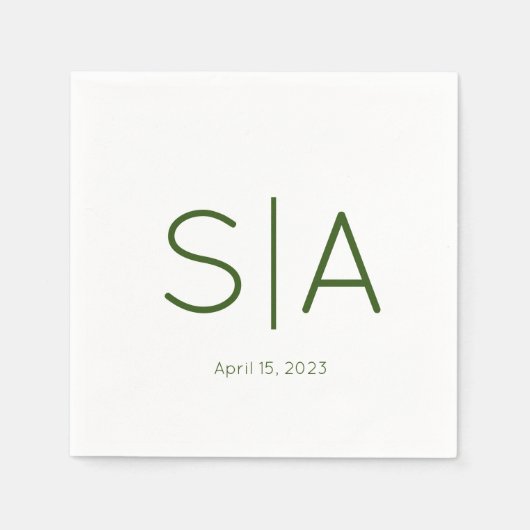 Custom Minimalistic Cocktail Napkins Serviette (Vorderseite)