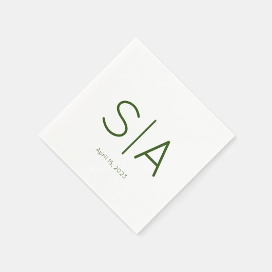 Custom Minimalistic Cocktail Napkins Serviette (Ecke)