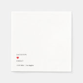 Custom Minimalistic Wedding Napkins Serviette (Vorderseite)