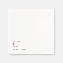 Custom Minimalistic Wedding Napkins Serviette