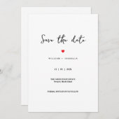 Custom Minimalistic Wedding Save the Date  (Vorne/Hinten)