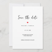 Custom Minimalistic Wedding Save the Date  (Vorderseite)