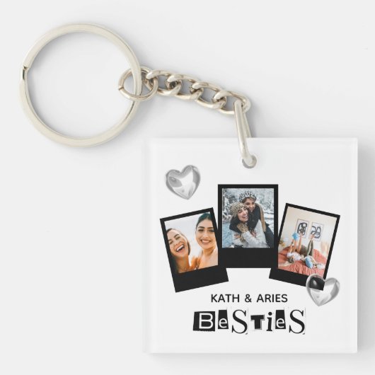 Custom Minimalistisch Best Friend Ever BESTE FREUN Schlüsselanhänger (Vorderseite)