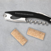 Custom Minimalistisch Black & White Bachelor Party Kellnermesser