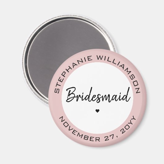 Custom Minimalistisch Bridesmaid Personalisiertes  Magnet (Vorderseite/Rückseite)