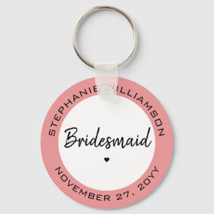 Custom Minimalistisch Bridesmaid Personalisiertes Schlüsselanhänger