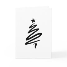 Custom Minimalistisch Christmas Tree Gruß