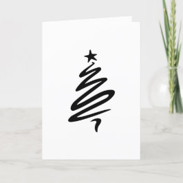 Custom Minimalistisch Christmas Tree Gruß Feiertagskarte
