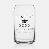 Custom Minimalistisch Class of 2025 Graduation Par Dosenglas (Vorderseite)