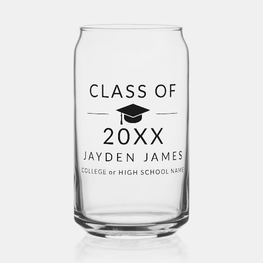 Custom Minimalistisch Class of 2025 Graduation Par Dosenglas (Vorderseite)