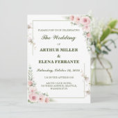 Custom Minimalistisch Elegante Wedding Invitation Einladung (Stehend Vorderseite)