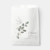 Custom Minimalistisch Gold Greenery Brautparty Geschenktütchen (Vorderseite)