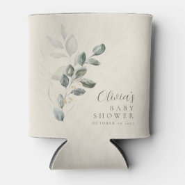 Custom Minimalistisch Greenery Baby Shower Dosenkühler