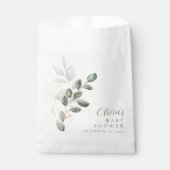 Custom Minimalistisch Greenery Baby Shower Geschenktütchen (Vorderseite)
