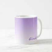 Custom Minimalistisch Lila Ombre Kaffeetasse (VorderseiteRechts)