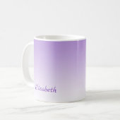 Custom Minimalistisch Lila Ombre Kaffeetasse (Vorderseite Links)