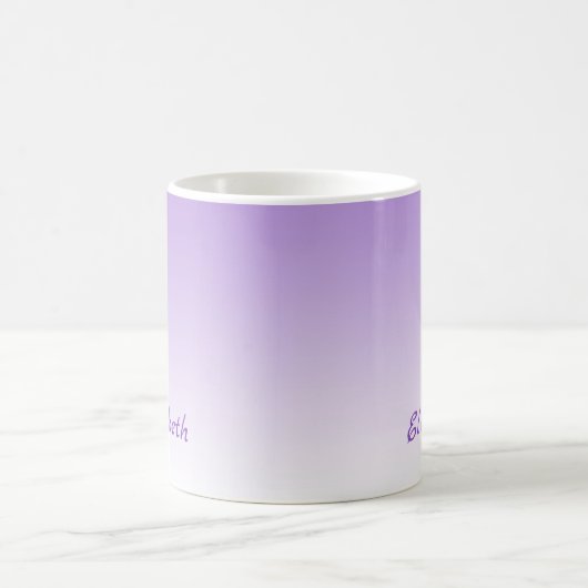 Custom Minimalistisch Lila Ombre Kaffeetasse (Mittel)