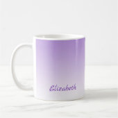 Custom Minimalistisch Lila Ombre Kaffeetasse (Links)