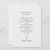 Custom Minimalistisch Newspaper Creative Foto Wedd Dankeskarte (Rückseite)