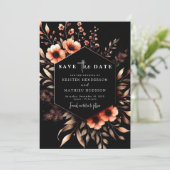 Custom Minimalistisch Terracotta Wedding Save The Date (Stehend Vorderseite)