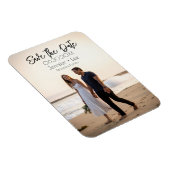 Custom Minimalistisch Wedding Foto Save the Date Magnet (Rechte Seite)