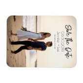 Custom Minimalistisch Wedding Foto Save the Date Magnet (Horizontal)