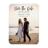 Custom Minimalistisch Wedding Foto Save the Date Magnet (Vertikal)