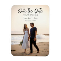 Custom Minimalistisch Wedding Foto Save the Date
