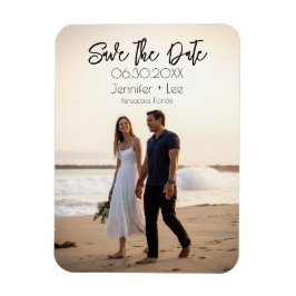 Custom Minimalistisch Wedding Foto Save the Date Magnet