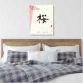 Custom Minimalistisch Zen japanische Kalligraphie  Leinwanddruck (Insitu (Schlafzimmer))