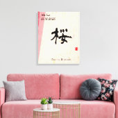 Custom Minimalistisch Zen japanische Kalligraphie Leinwanddruck (Insitu (Wohnzimmer))