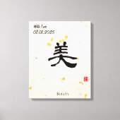 Custom Minimalistisch Zen japanische Kalligraphie  Leinwanddruck (Vorderseite)