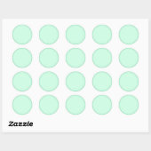 Custom Mint Green EleganColor Blank Modern Runder Aufkleber (Blatt)