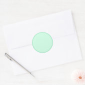 Custom Mint Green EleganColor Blank Modern Runder Aufkleber (Umschlag)