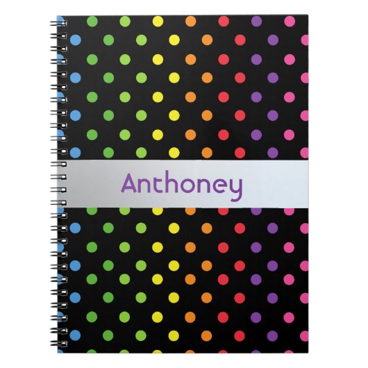 Custom Mint Green Türkise Blue Pink Polka Punkte Notizblock (Vorderseite)