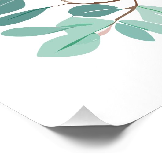 Custom Mint Labrador Retriever Silhouette Poster (Ecke)