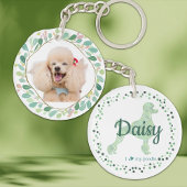 Custom mint poodle keychain Photo Personalized Schlüsselanhänger