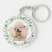 Custom mint poodle keychain Photo Personalized Schlüsselanhänger (Rückseite)