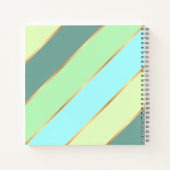 Custom Minze Green Aquamarin Türkis Blue Gold Stre Notizblock (Rückseite)
