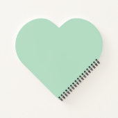 Custom Minze Green Heart Notebook Notizblock (Rückseite)
