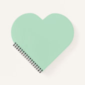 Custom Minze Green Heart Notebook Notizblock (Vorderseite)