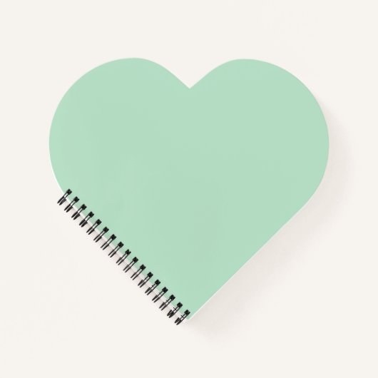 Custom Minze Green Heart Notebook Notizblock (Vorderseite)