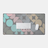Custom Minze Green Pastel Pink Beige Art Patter Schreibtischunterlage (Tastatur & Maus)
