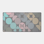 Custom Minze Green Pastel Pink Beige Art Patter Schreibtischunterlage (Vorderseite)