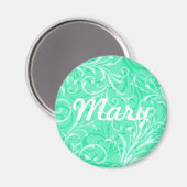 Custom Minze Green Ziermagnet Magnet (Vorderseite/Rückseite)