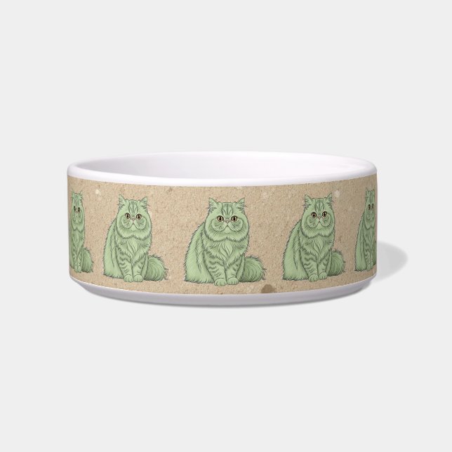 Custom Minze Persian Cat Pet Bowl - Personalisiert Napf (Vorderseite)