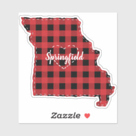 Custom Missouri Heimat Staat Kariert Weihnachten Aufkleber